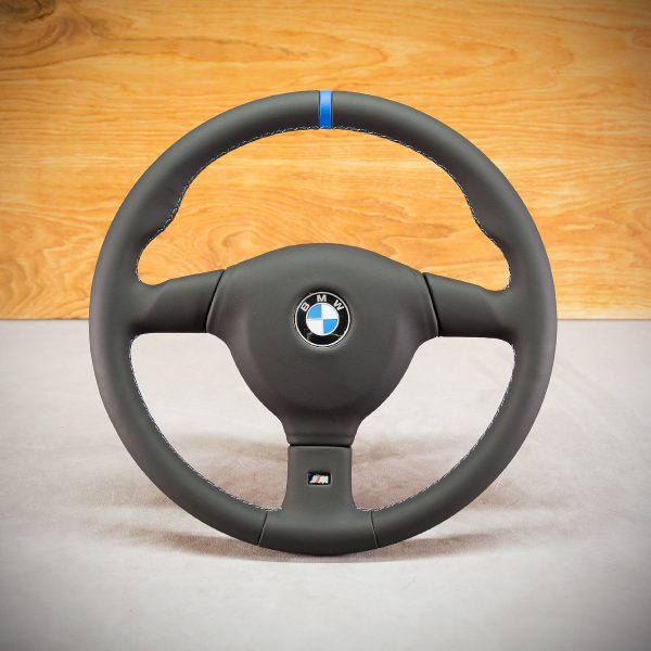 BMW E34 steering wheel after upholstery BMW E34 steering wheel after upholstery