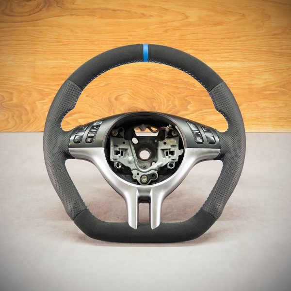 BMW E46 steering wheel after modification