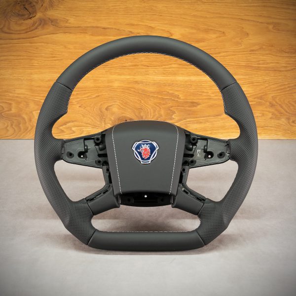 Scania S steering wheel after modification