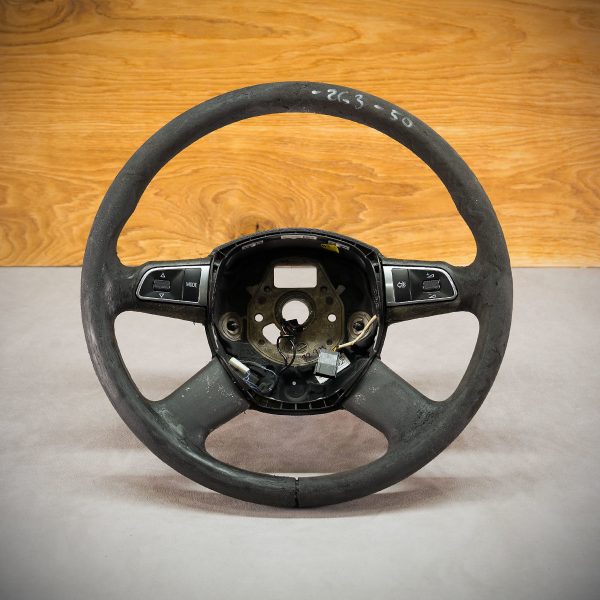 Audi A8 steering wheel before modification