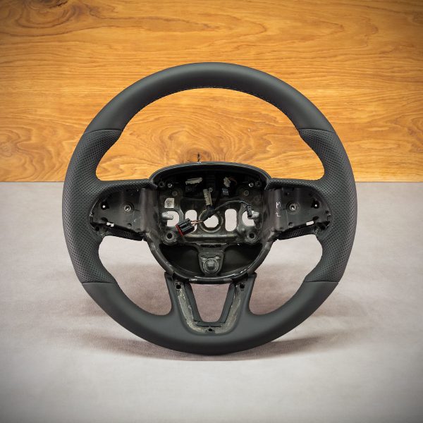 Dodge Charger steering wheel after upholstery