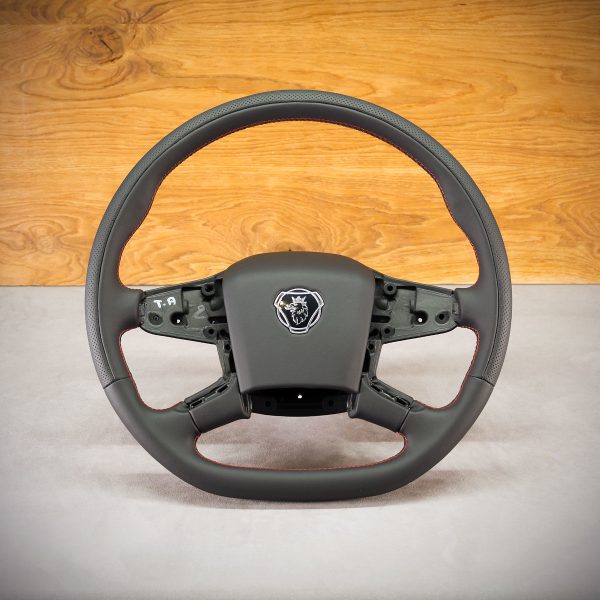 Scania NGS steering wheel after upholstery