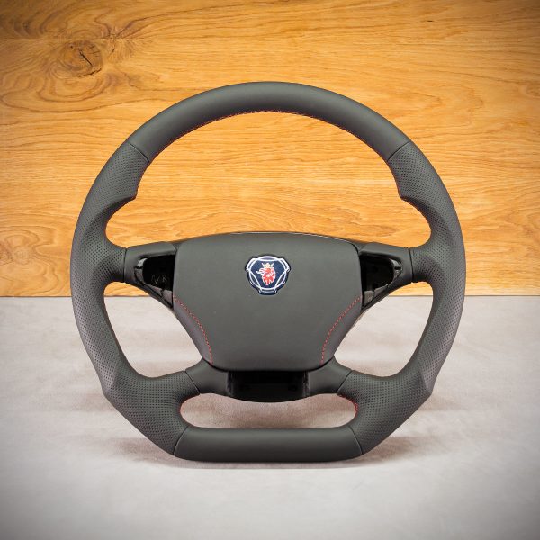 Scania R steering wheel after modification