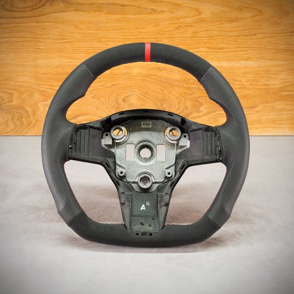 Tesla Model 3 steering wheel after modification