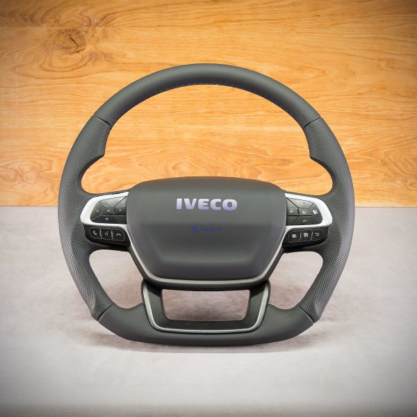 Iveco S-Way steering wheel after modification