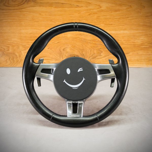 Porsche Cayman steering wheel before upholstery