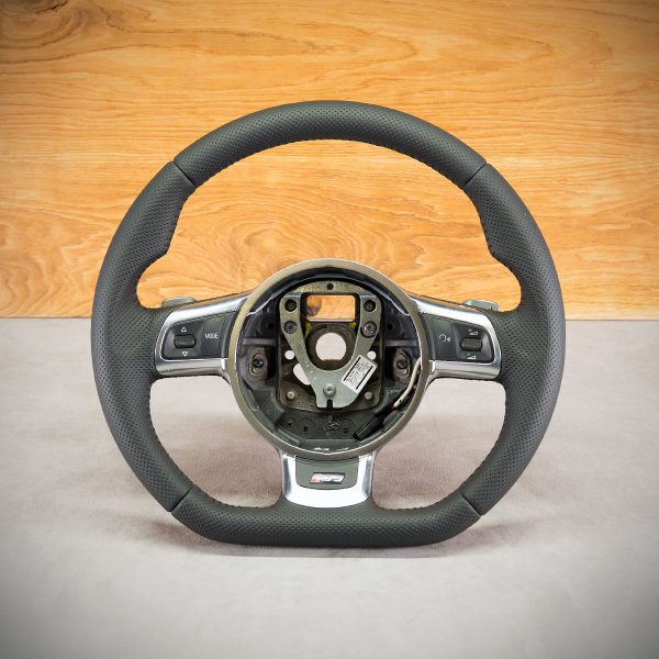 Audi RS3 steering wheel after upholstery