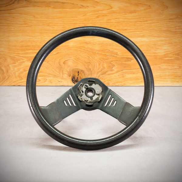 Boat steering wheel before upholstery