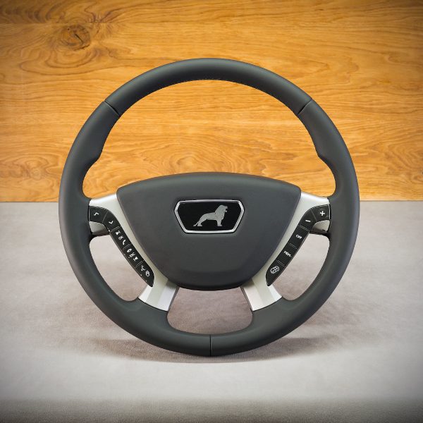 MAN TGX steering wheel after upholstery MAN TGX steering wheel after upholstery
