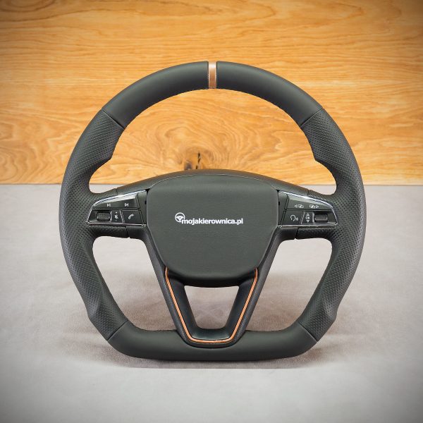 Seat Leon III steering wheel after modification
