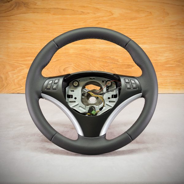 BMW E90 steering wheel after upholstery BMW E90 steering wheel after upholstery