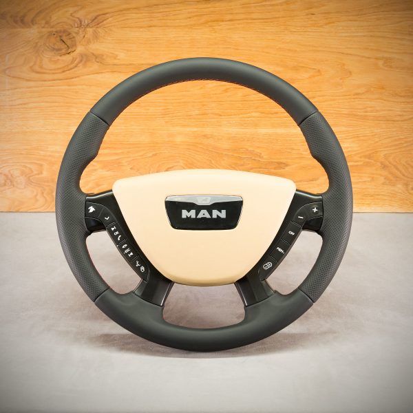 MAN steering wheel after upholstery